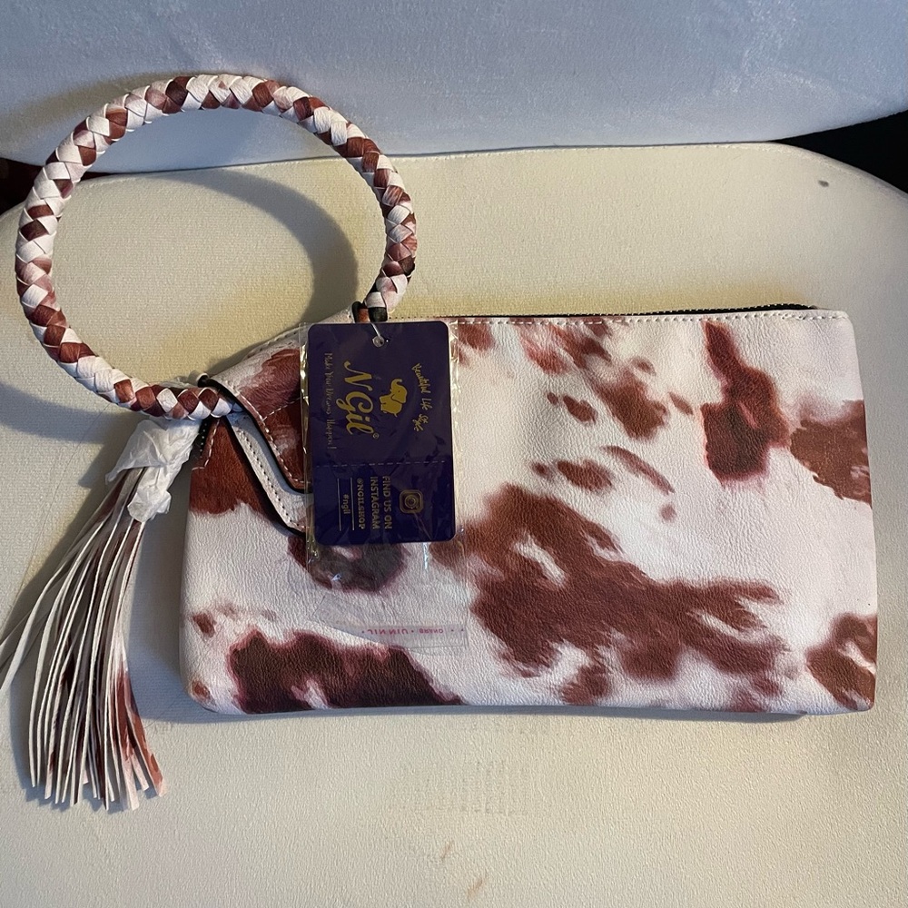 Brown and White Women's Bag